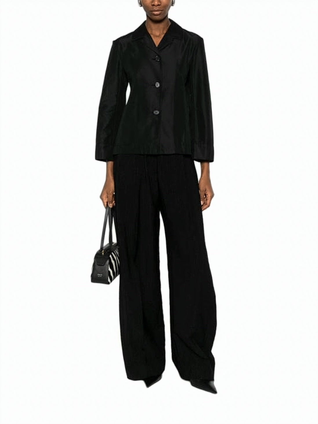 Slightly Boxy Jacket with Three-Button Closure