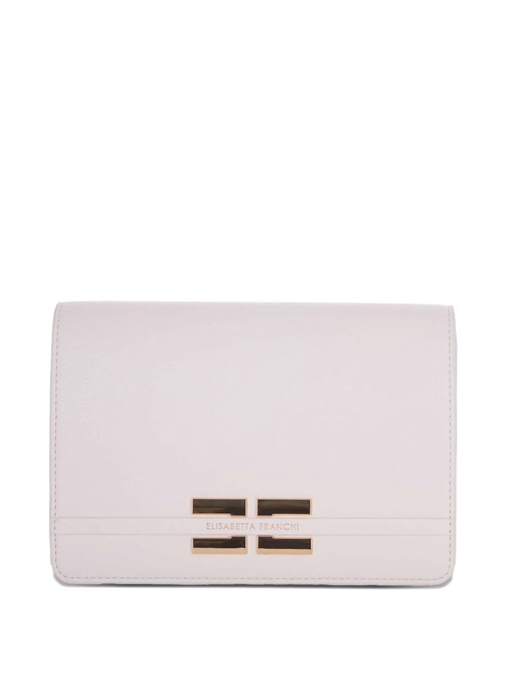 Rectangular Clutch With Gold-Tone Chain Strap