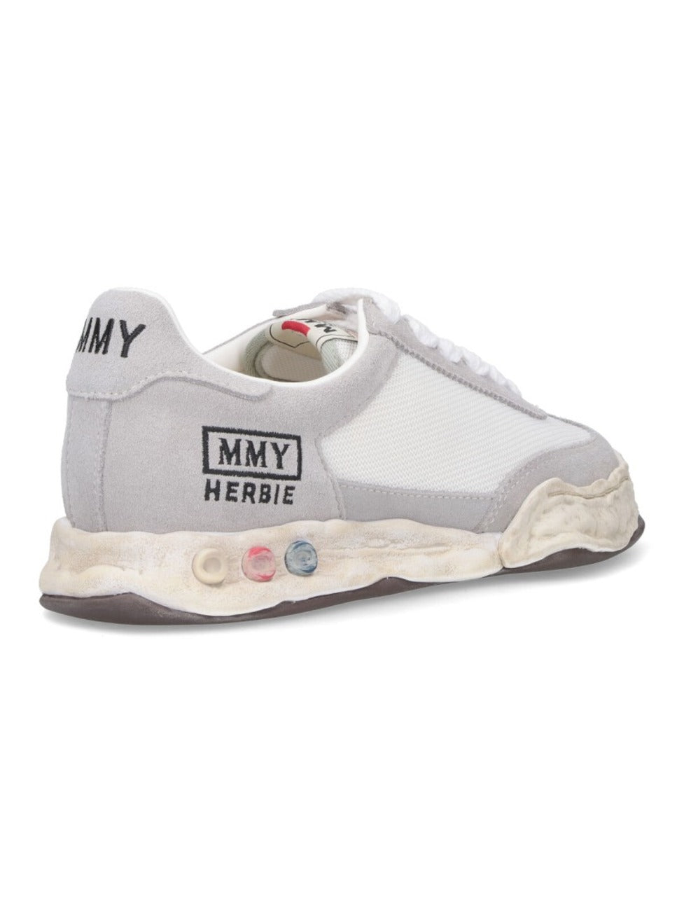 Round Toe Sneakers With Suede And Fabric Blend