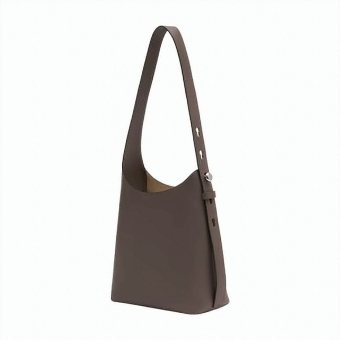 Structured Leather Shoulder Bag with Adjustable Strap
