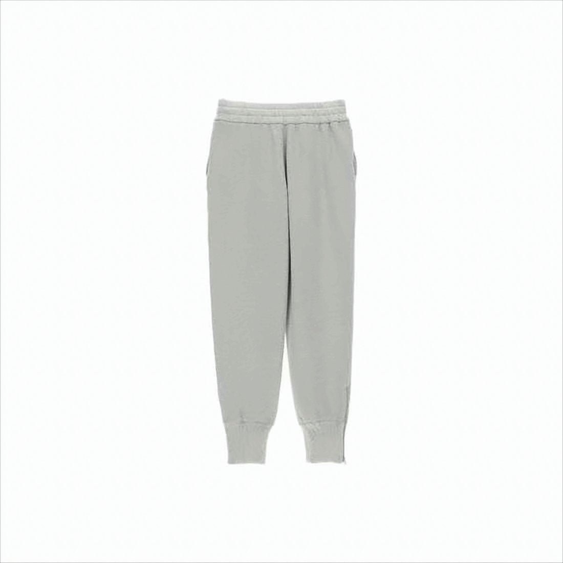 Tapered Grey Jogger Pants with Ribbed Cuffs