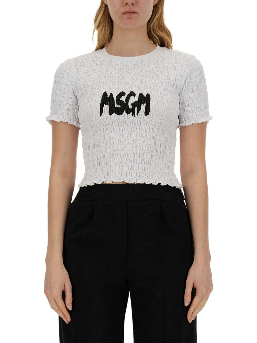 Cropped T-Shirt With Logo
