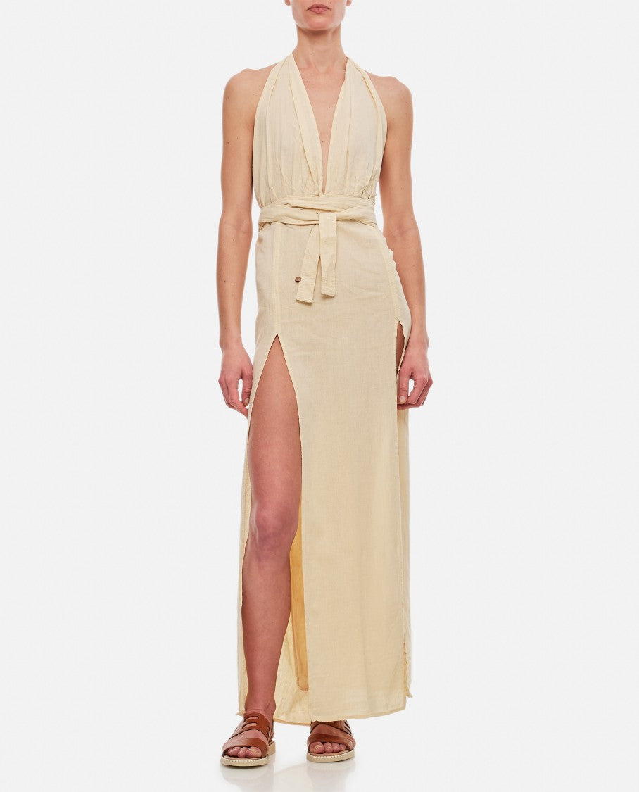 Tacoh Cotton Long Dress With Slits