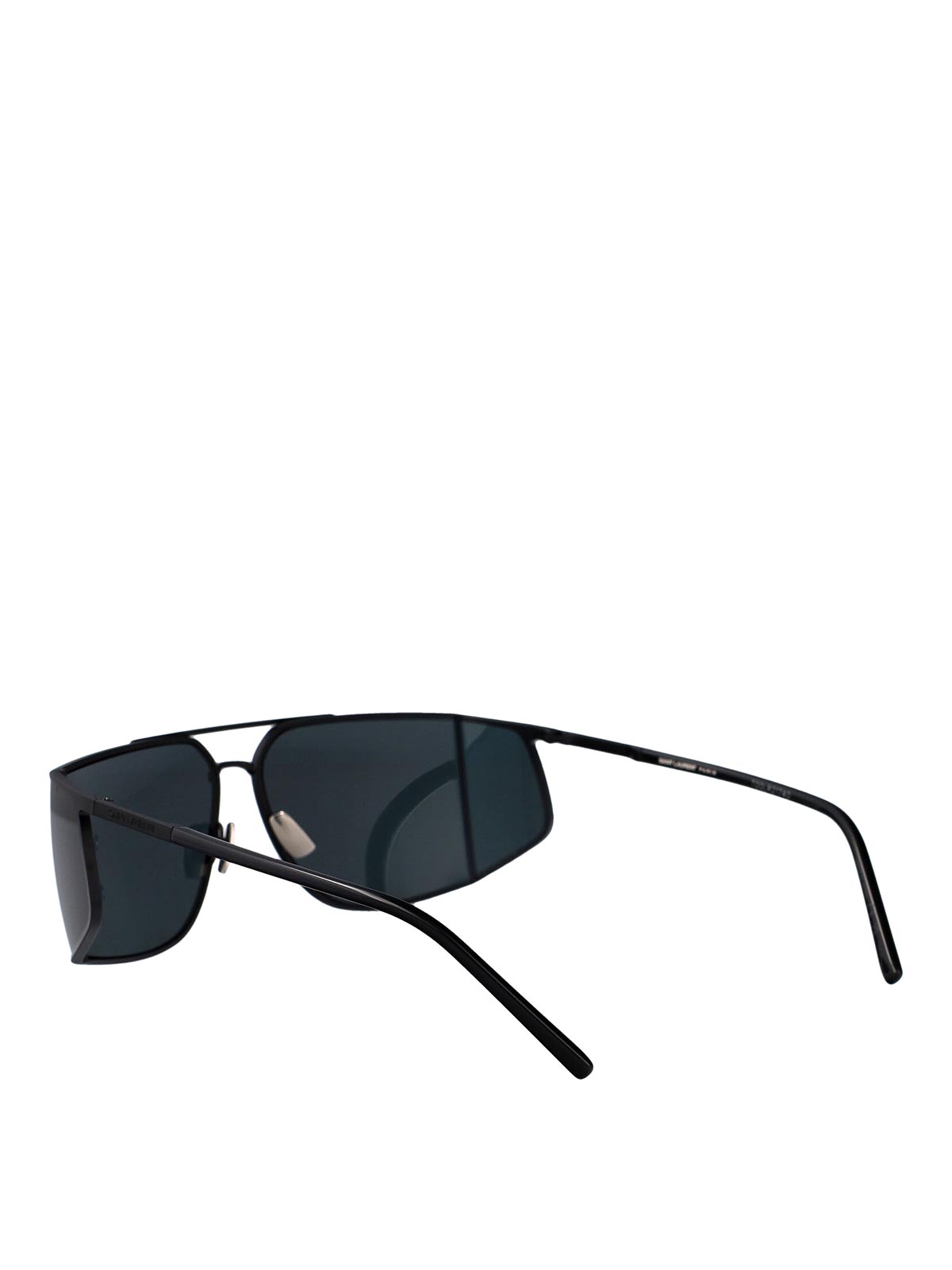 Angular Metal Frame Sunglasses with Dark Lenses