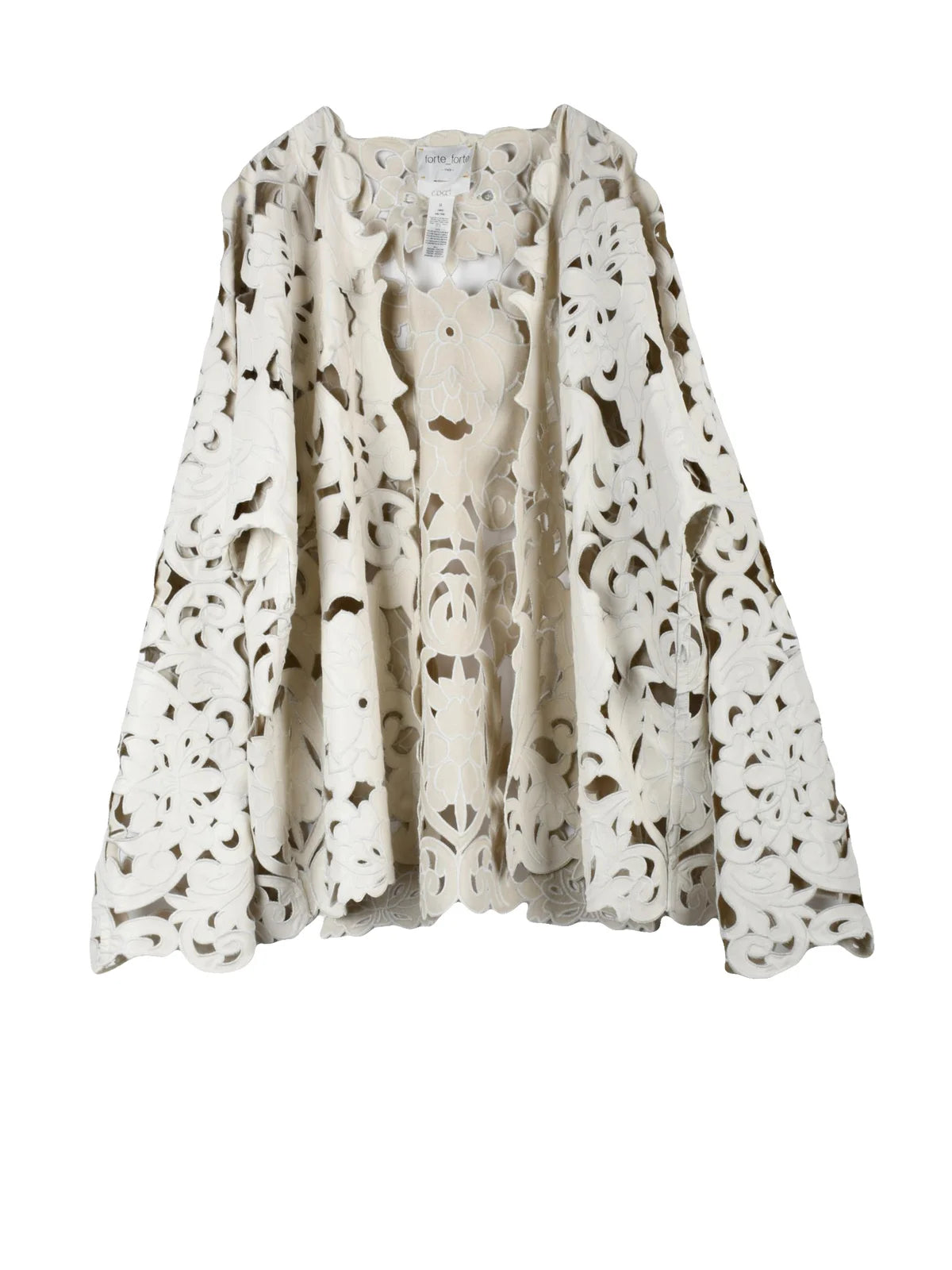 Light Grey Perforated Polyurethane Viscose Jacket