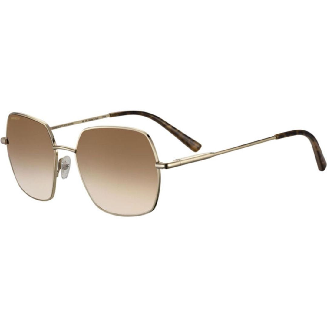 Loy Geometric Square Frame Sunglasses with Tortoiseshell Tips