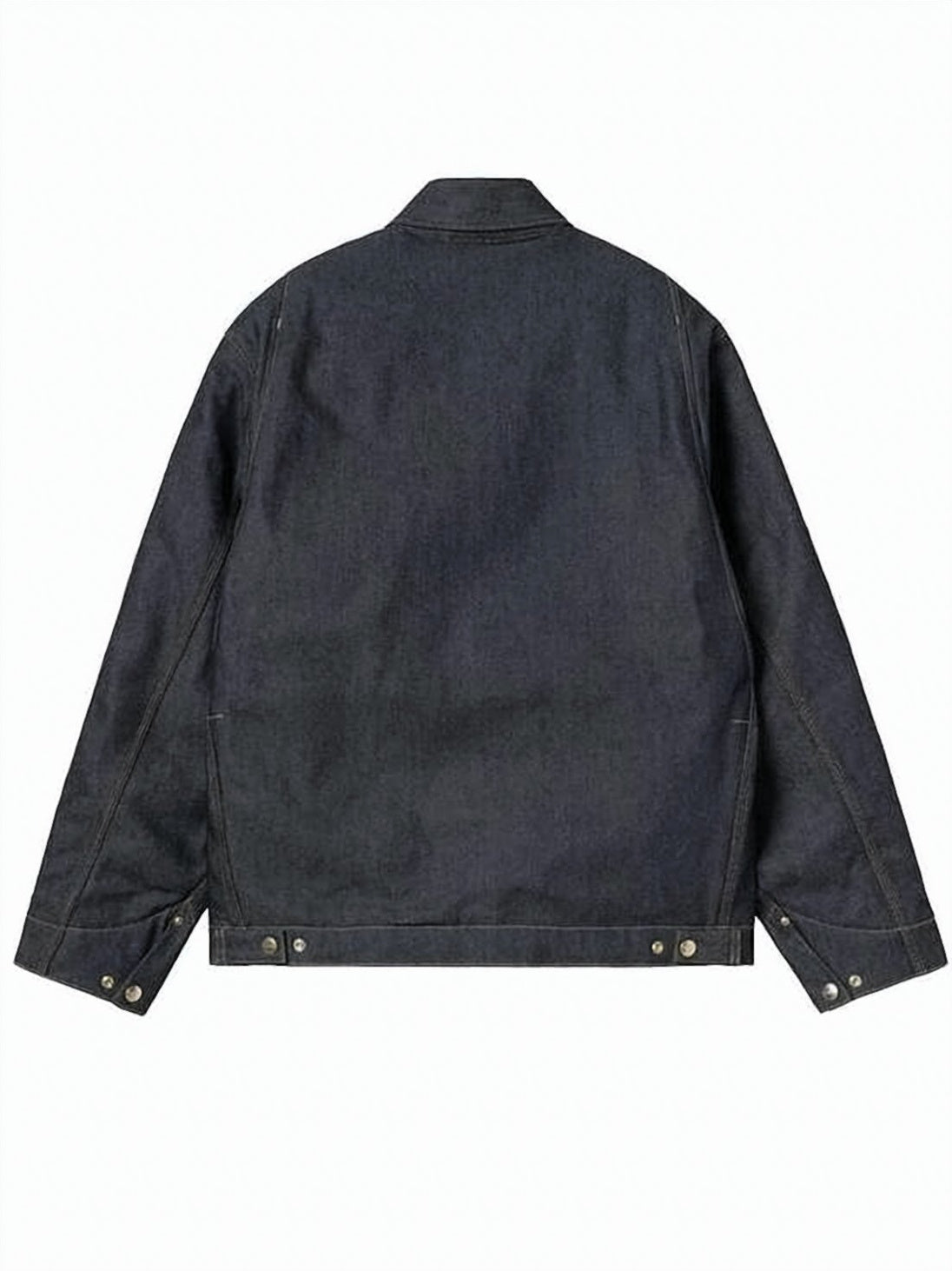 Boxy Fit Black Cotton Jacket with Adjustable Snap Details