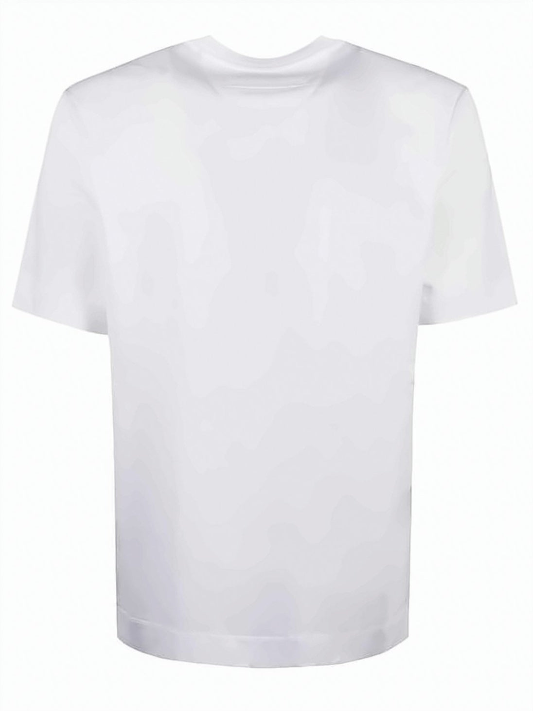 White Cotton T-Shirt with Crew Neckline
