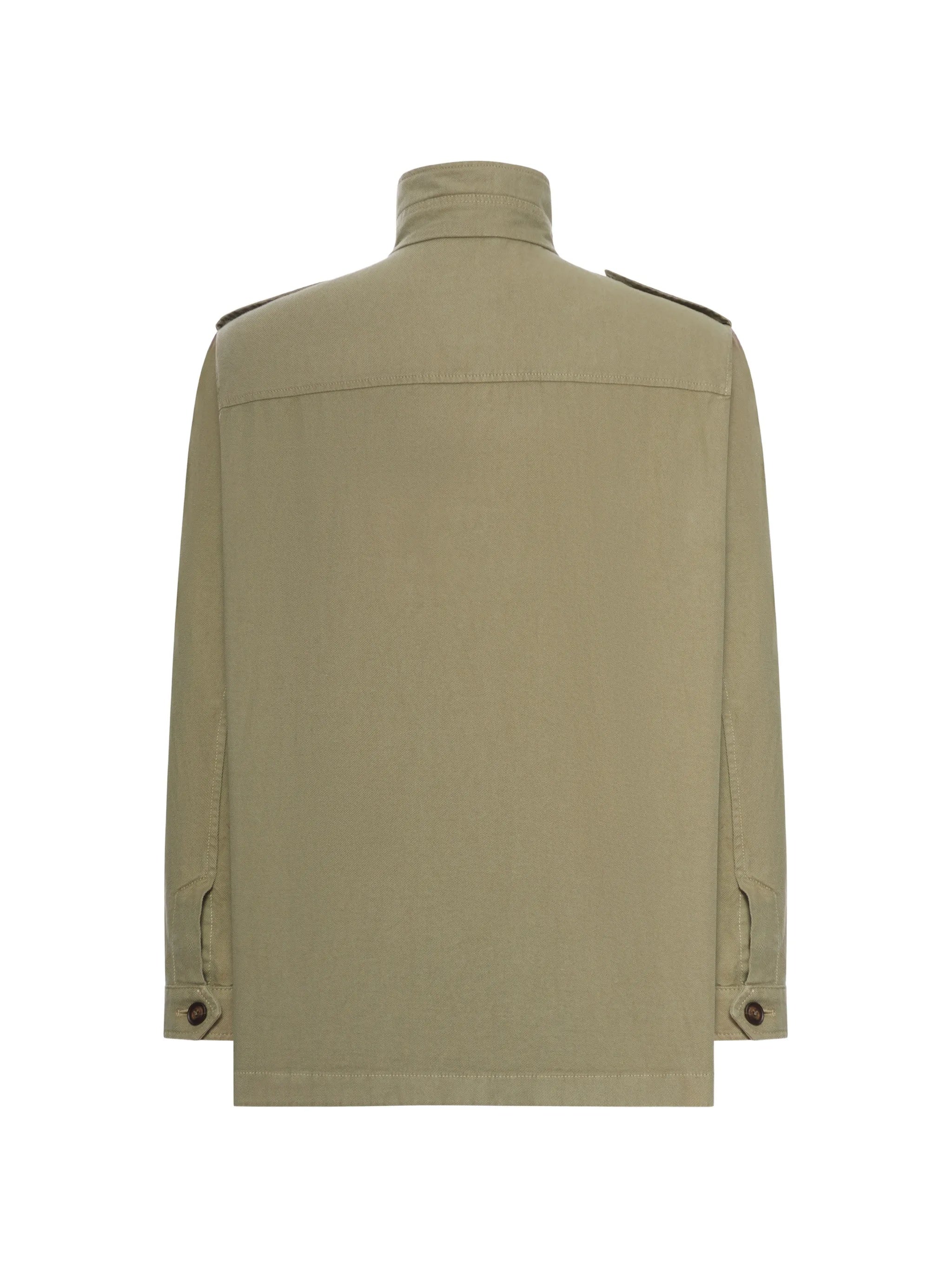 Structured Neutral High Stand Collar Jacket