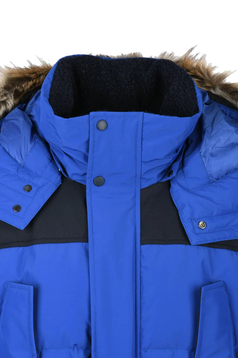 Long Down Jacket - Blue