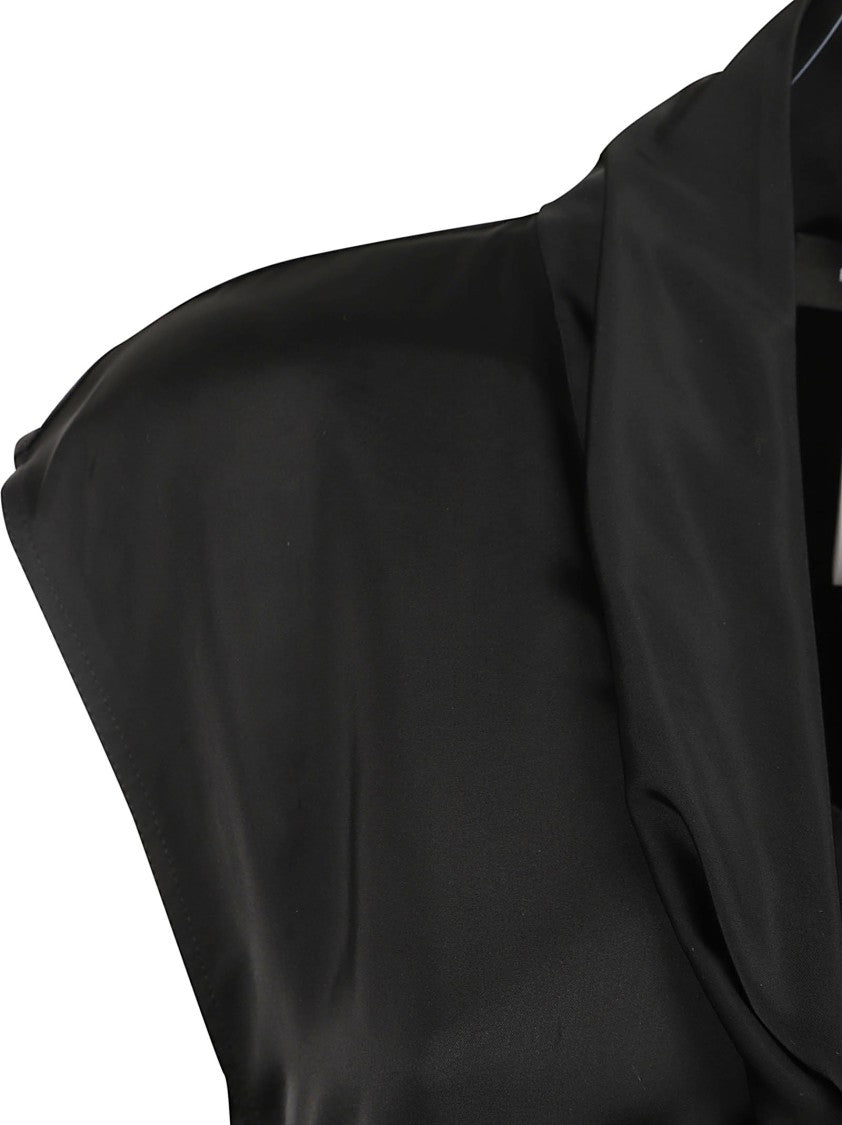 Flowing Black Satin Finish Shirt