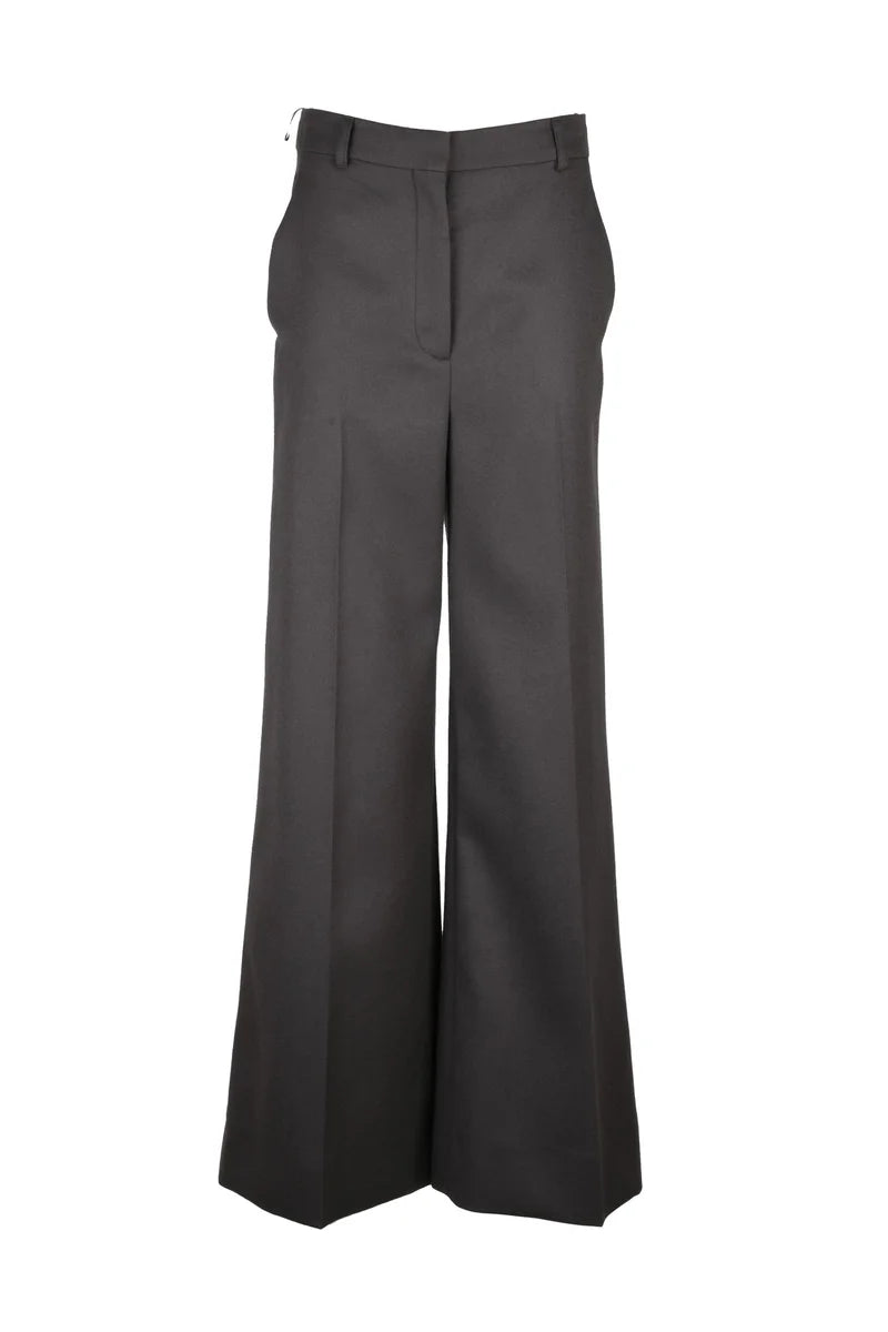 Women's Flannel Trousers - Grey