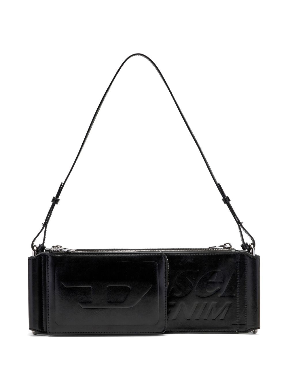 Structured Black Bag With Slim Shoulder Strap