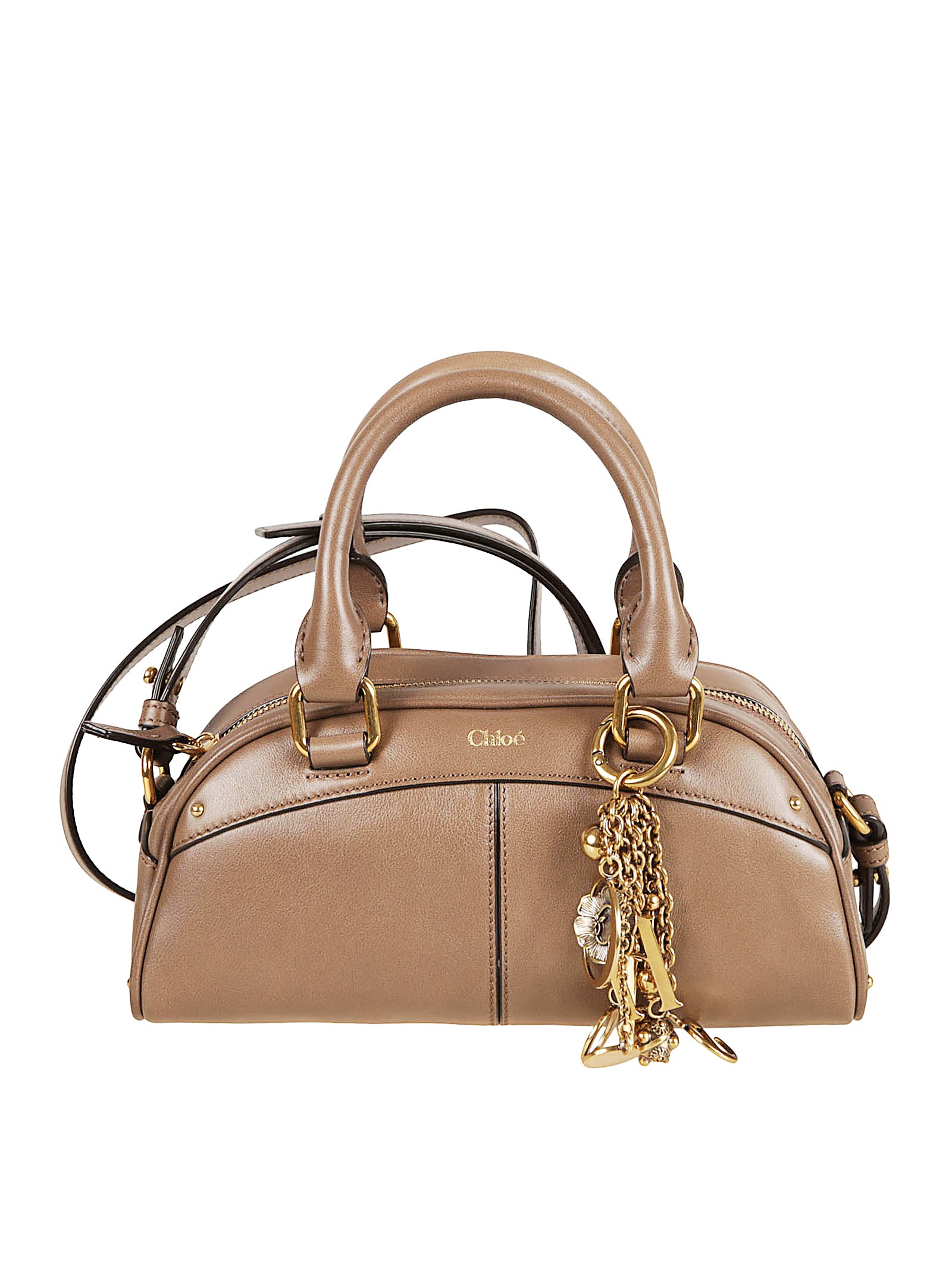 Structured Small Bowling Bag in Luxurious Calfskin