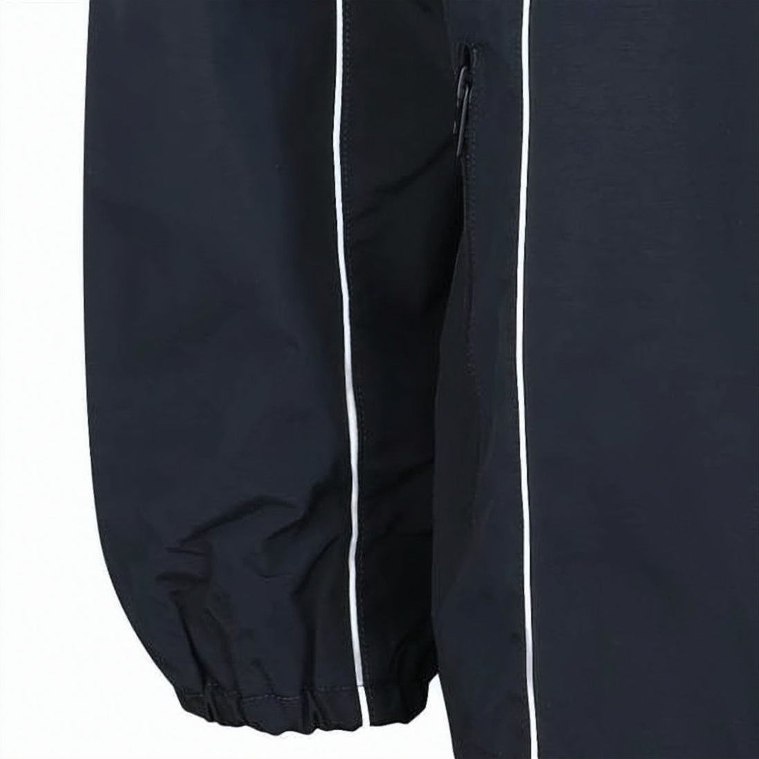 Nylon Jacket with Hood and Piping Details