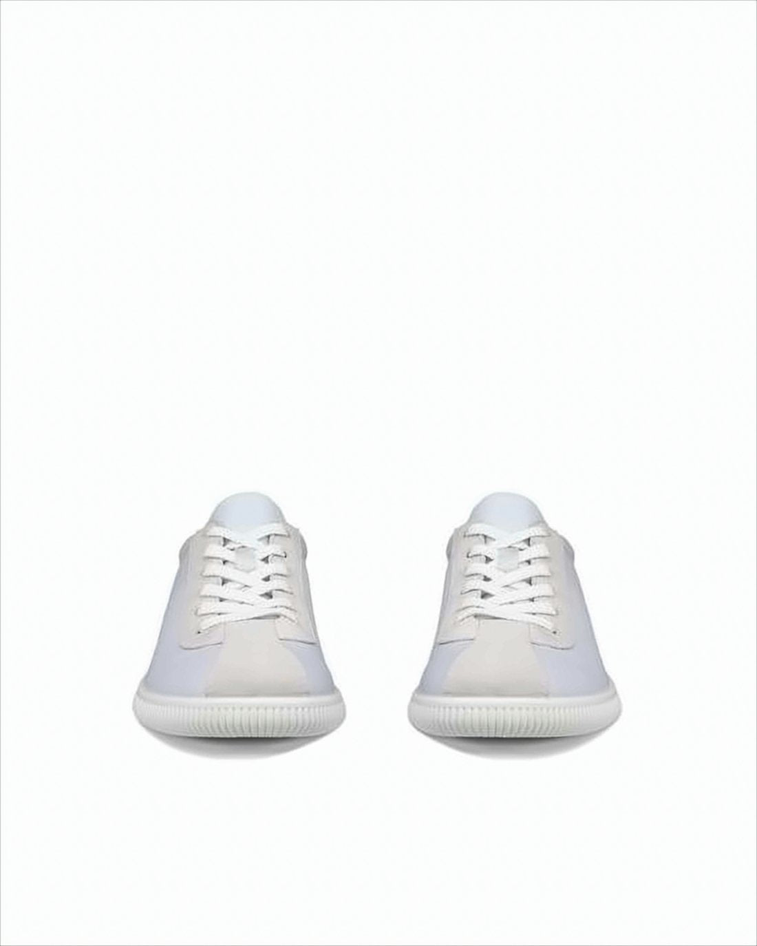 White Ecco Sneakers with Leather Upper