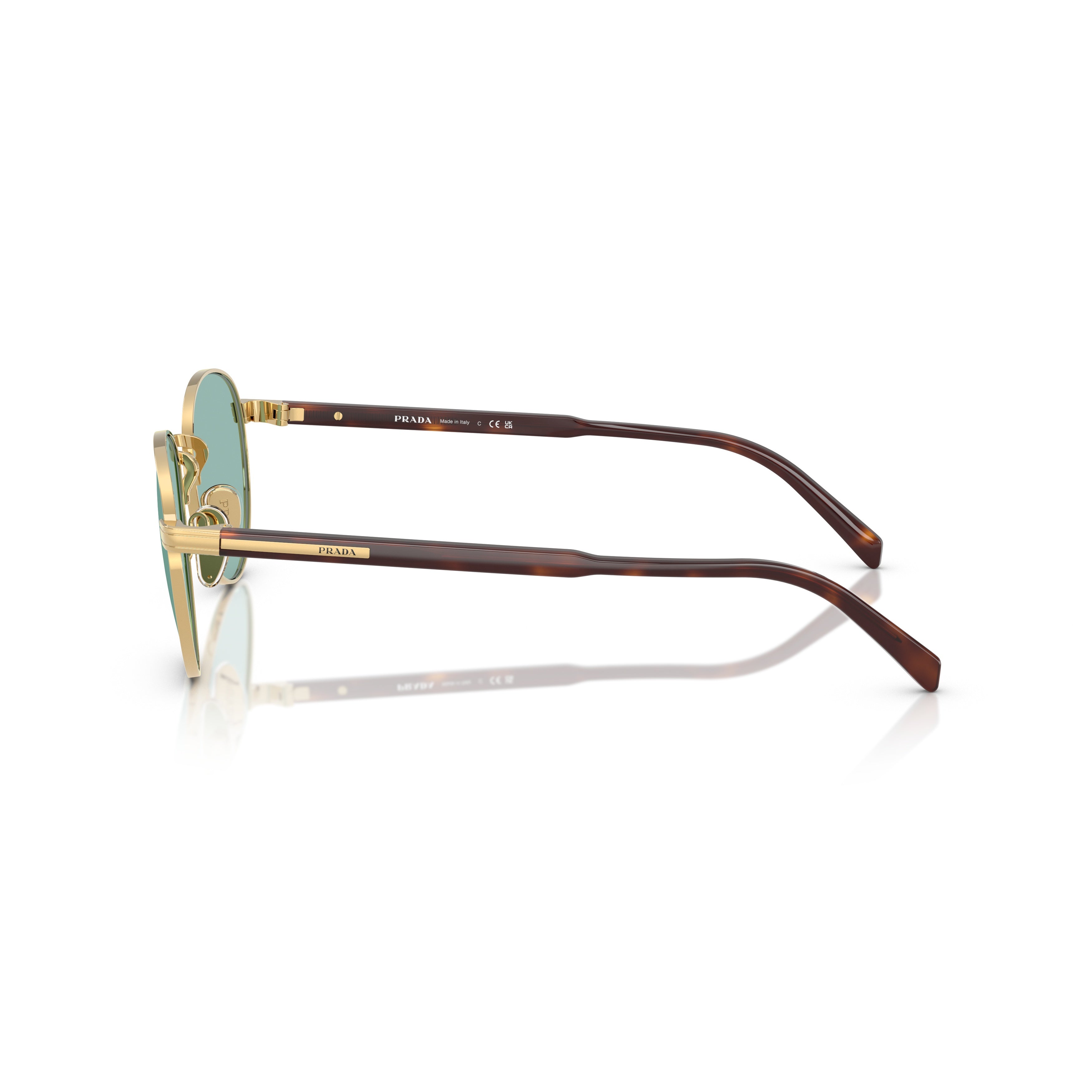 0pr B51s Round Green-Tinted Lenses
