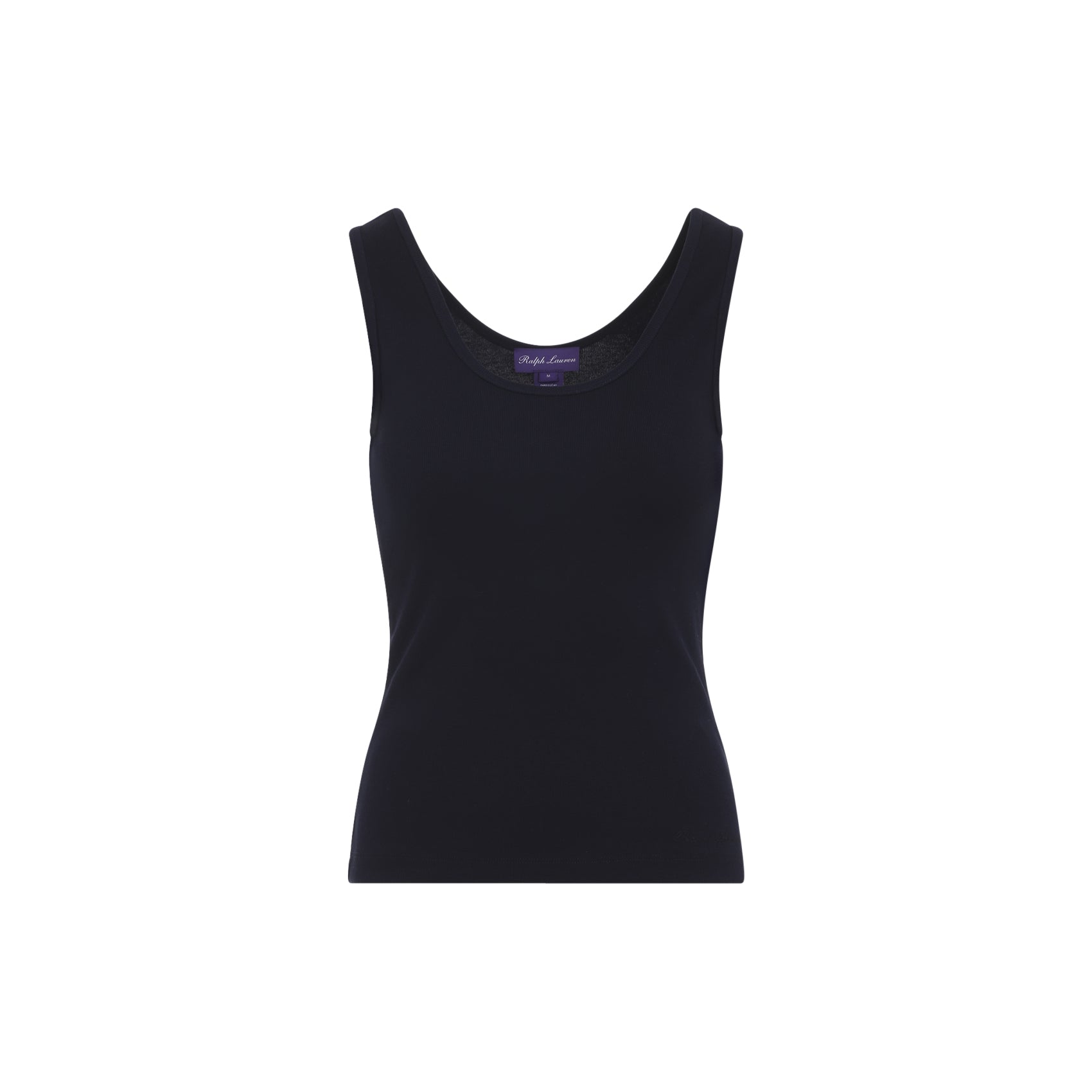 Scoop Neck Fitted Sleeveless Top in Cotton-Modal Blend