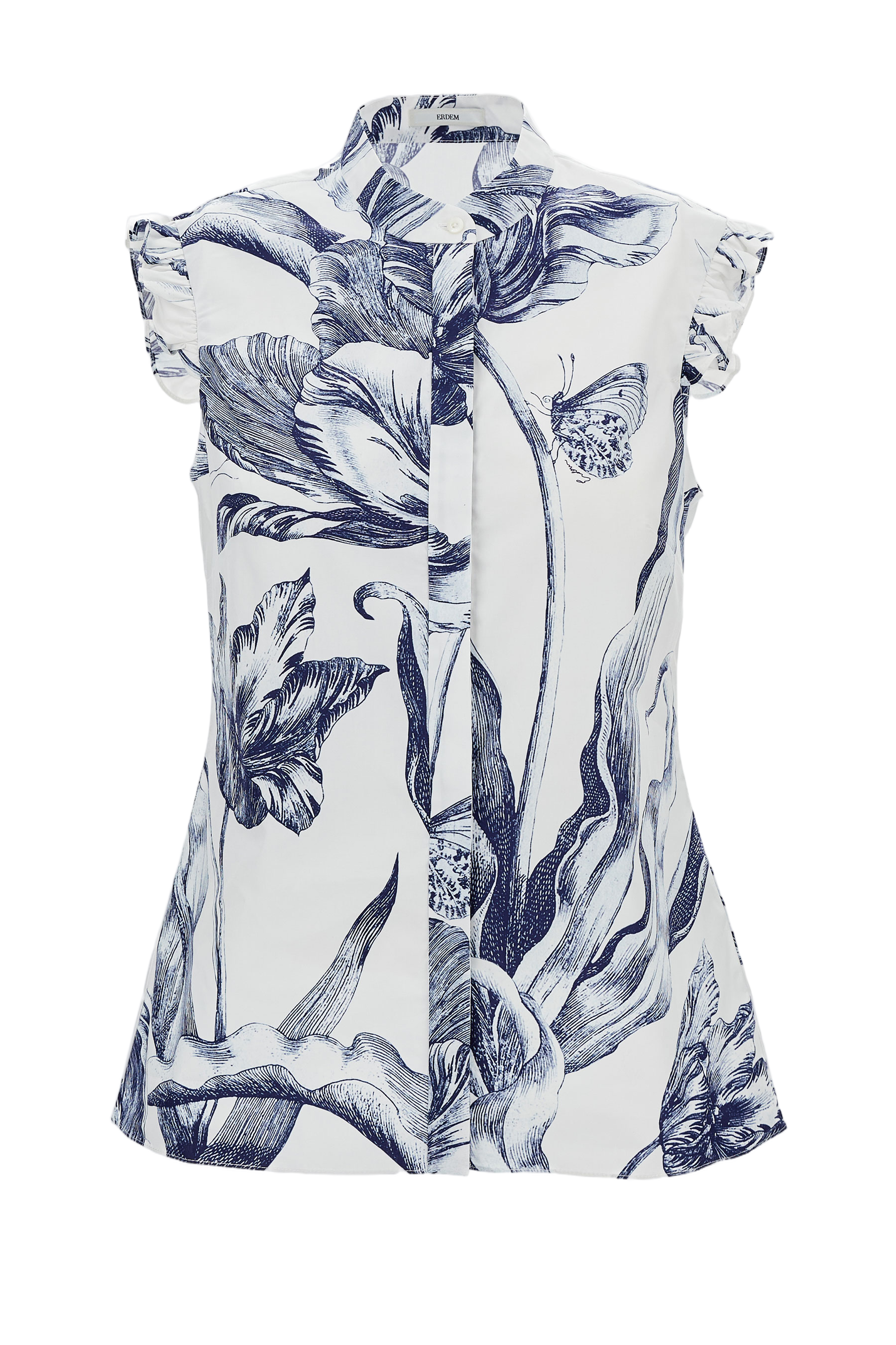 Light Cotton Poplin Floral Print Top