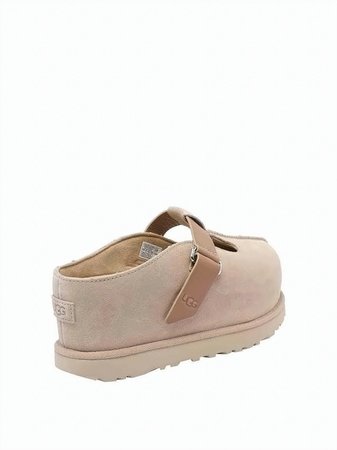 Suede Mule Slippers with Buckle Detail and EVA Sole