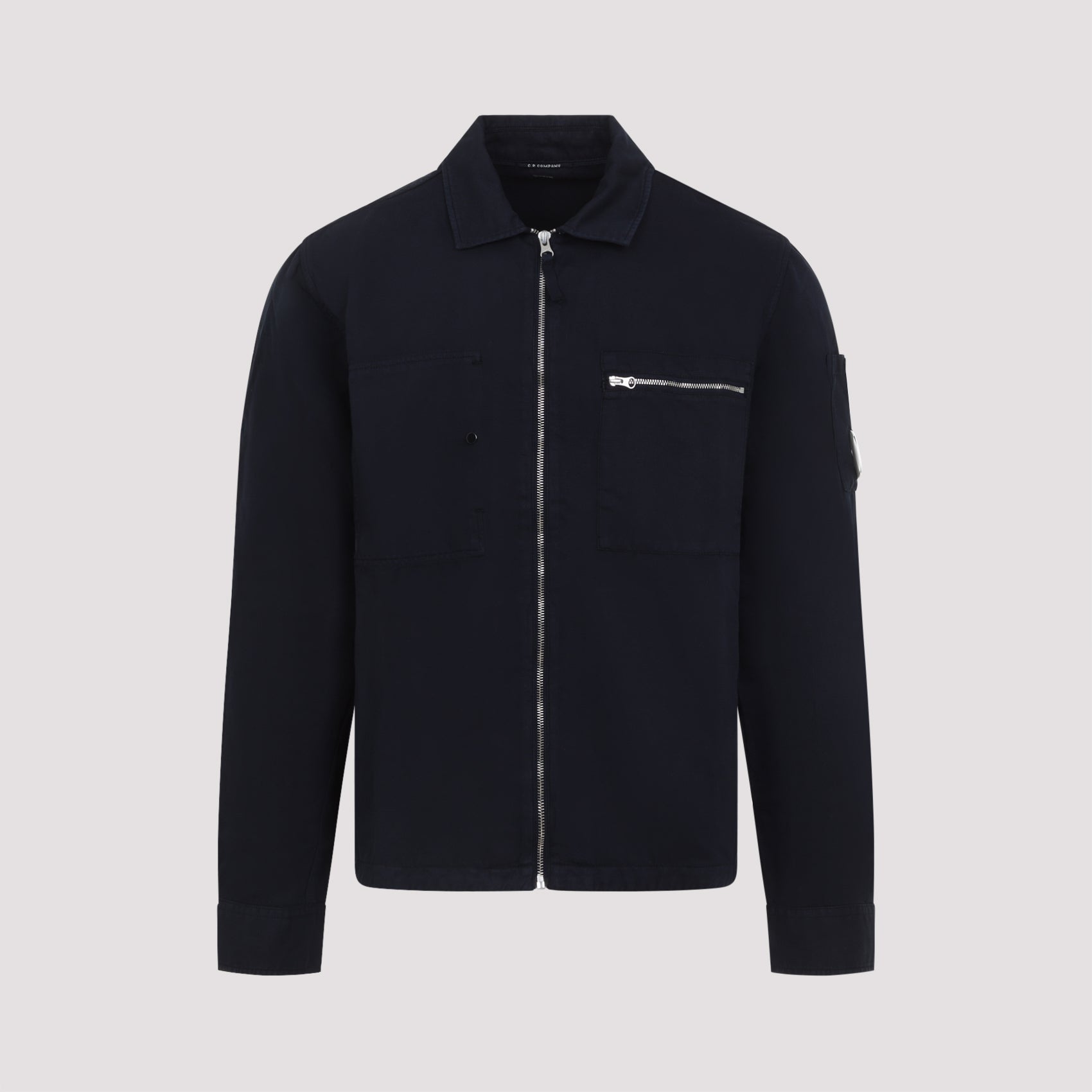 Casual Dark Blue Cotton and Linen Shirt