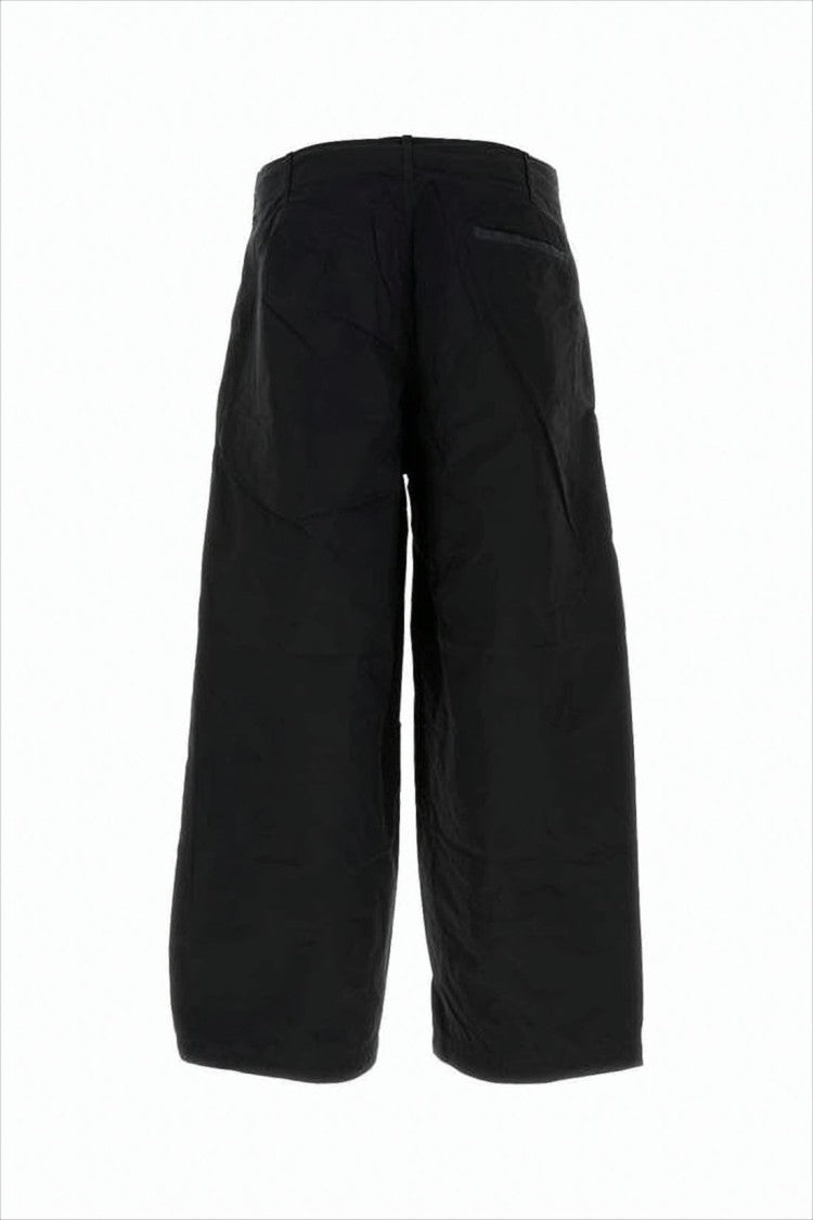 Straight-Leg Trousers with Wide Leg Design and Minimalist Aesthetic