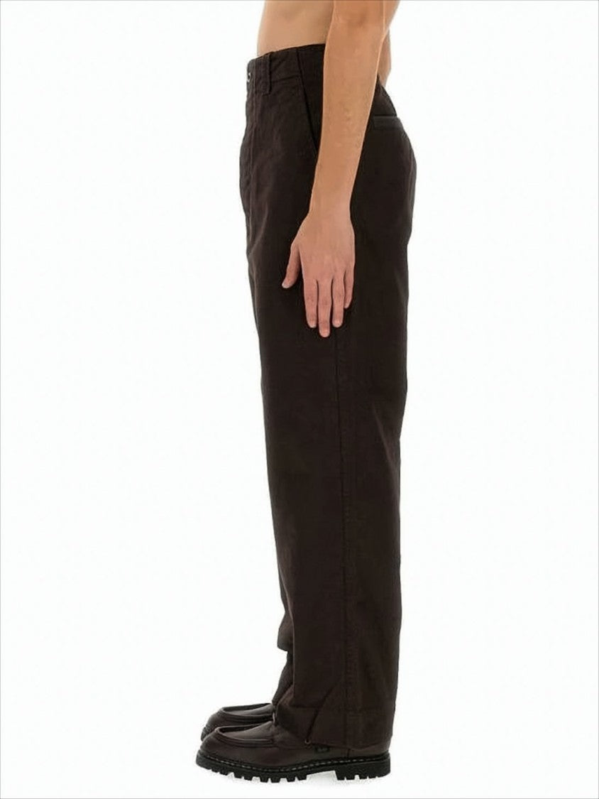 Minimalist Straight-Leg Pants With Mid-Rise Waist And Wide Silhouette