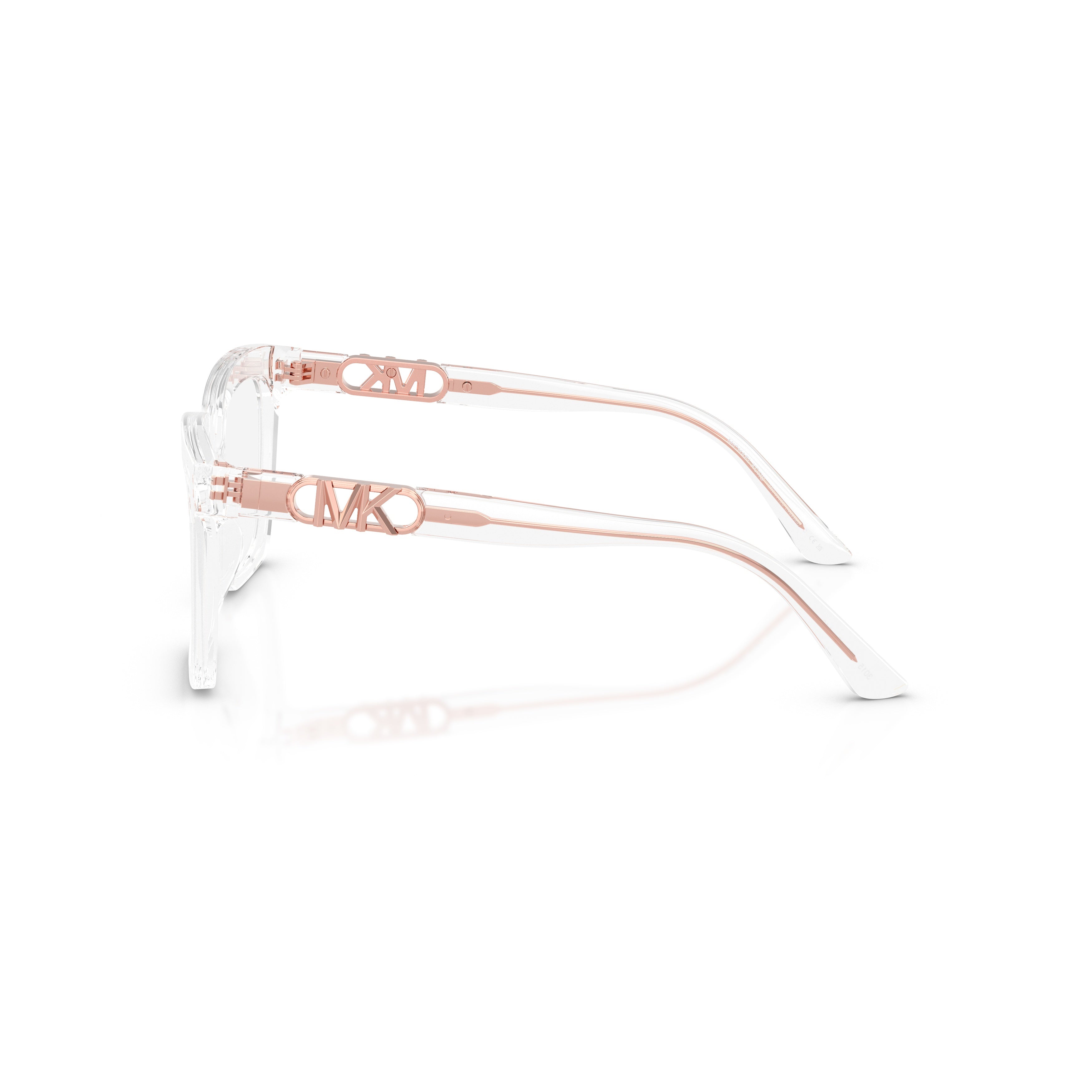 0mk4119u Transparent Acetate Eyeglasses with Delicate Metallic Details
