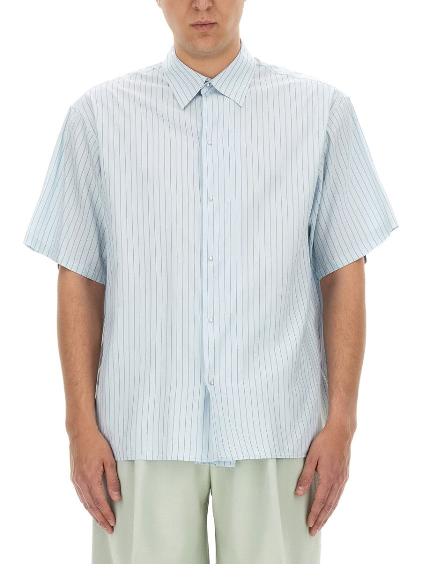 Relaxed Fit Striped Shirt With Classic Collar