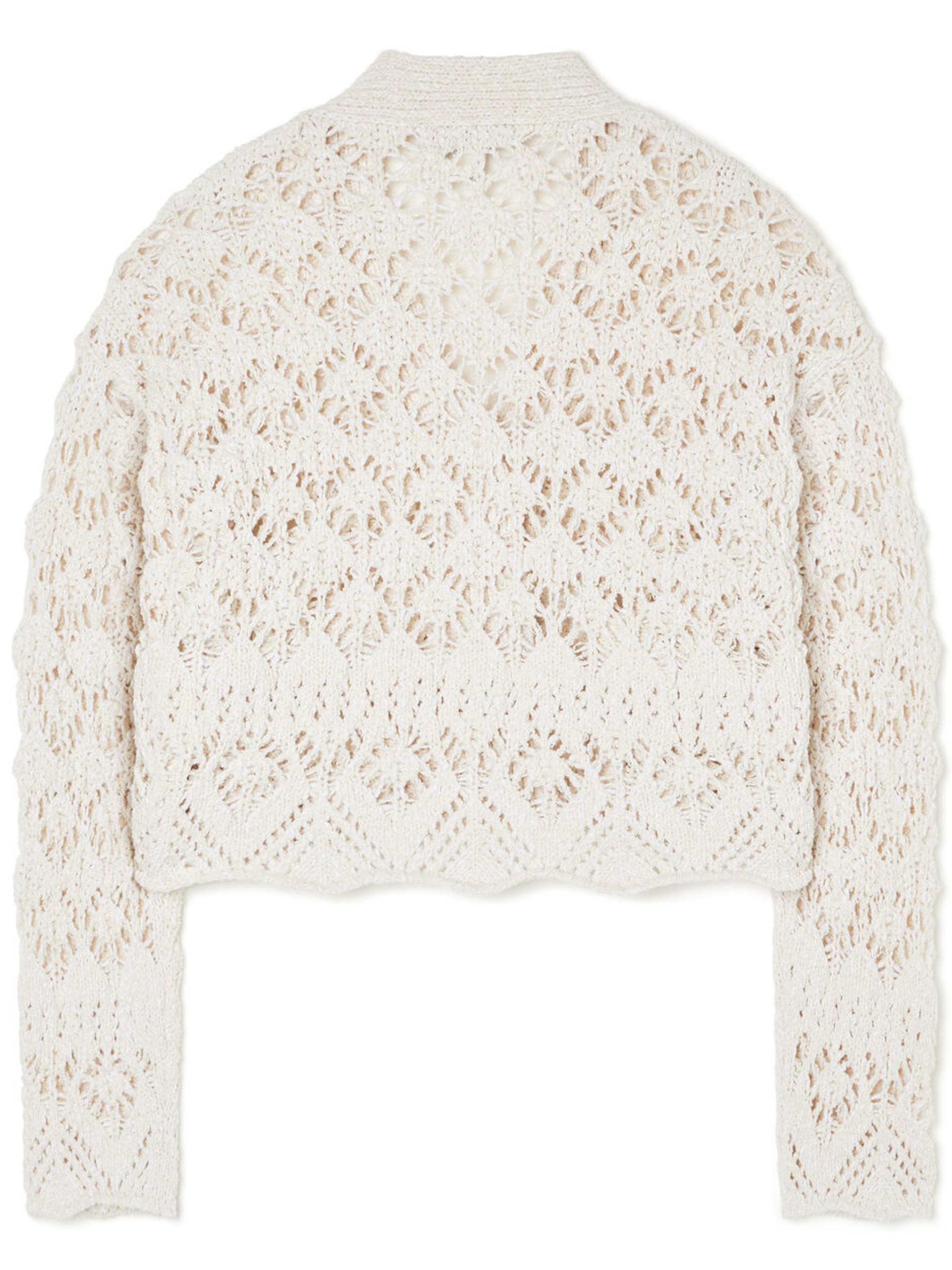 Blue Lagoon Romance Open-Knit Cotton Cardigan