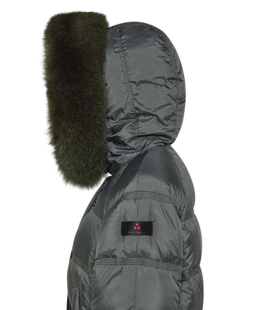 Medium-Length Puffer Jacket with Adjustable Side Zips