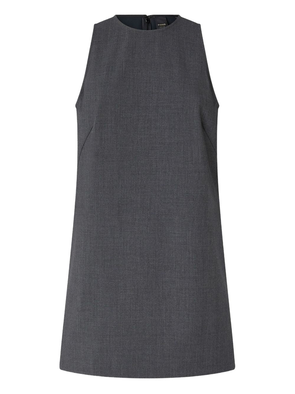 Fitted Grey Melange Jumpsuit With Sleeveless Design