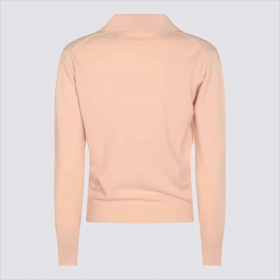 Light Pink Wool Sweater with Classic Collar