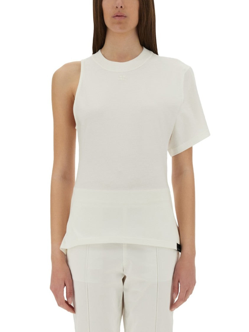 One-Shoulder T-Shirt In Soft Cotton