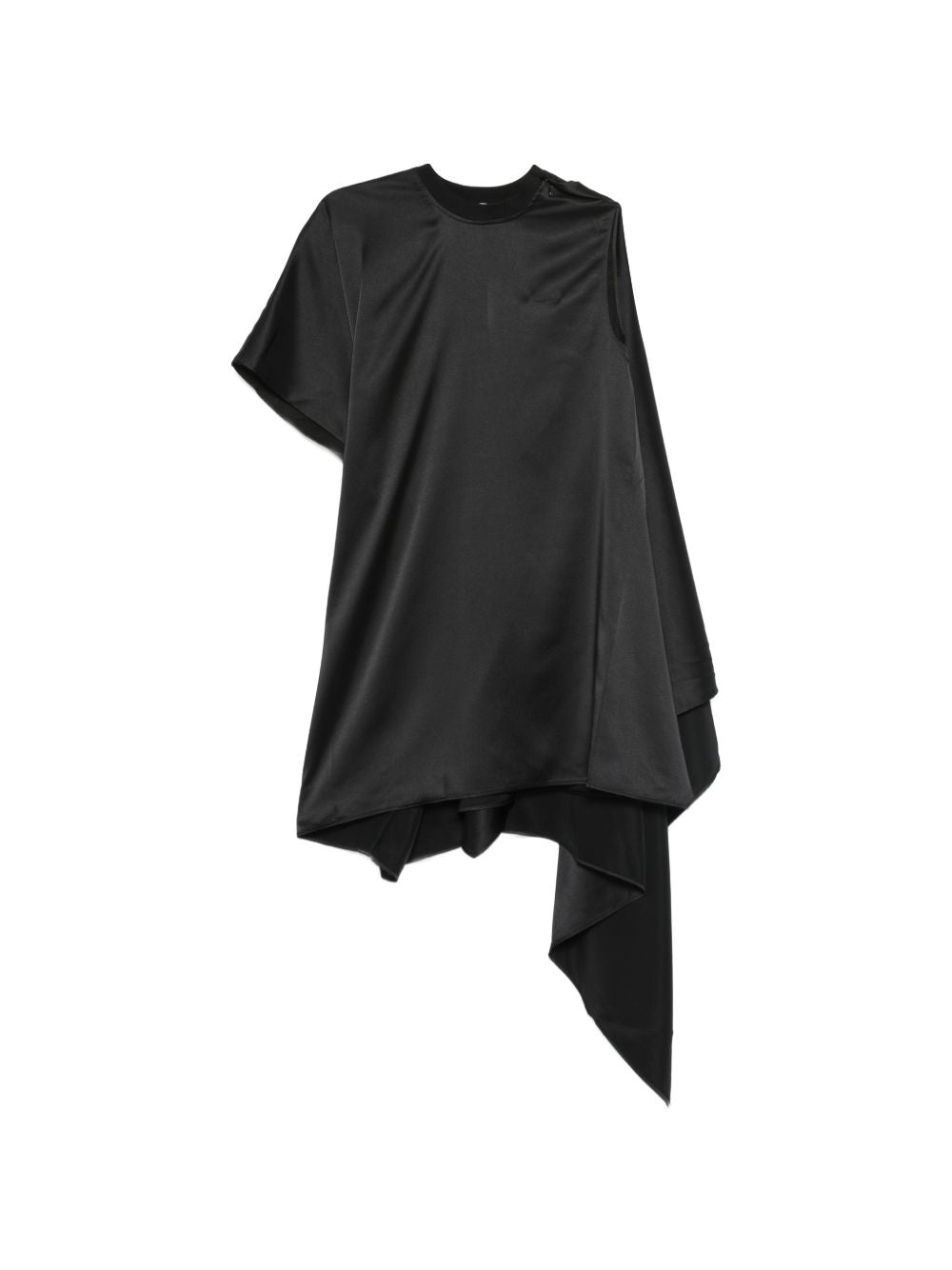Asymmetric Draped Mini Dress