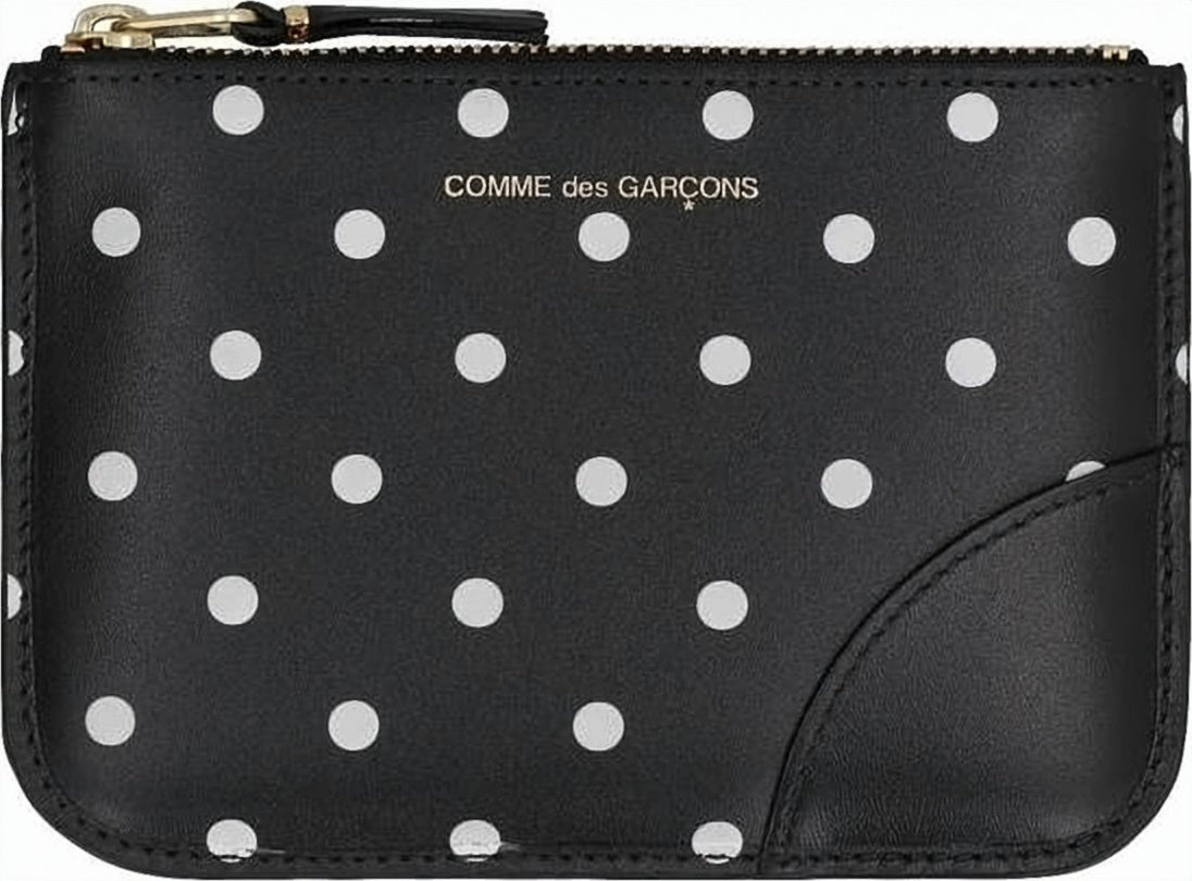 Rectangular Polka Dot Leather Pouch