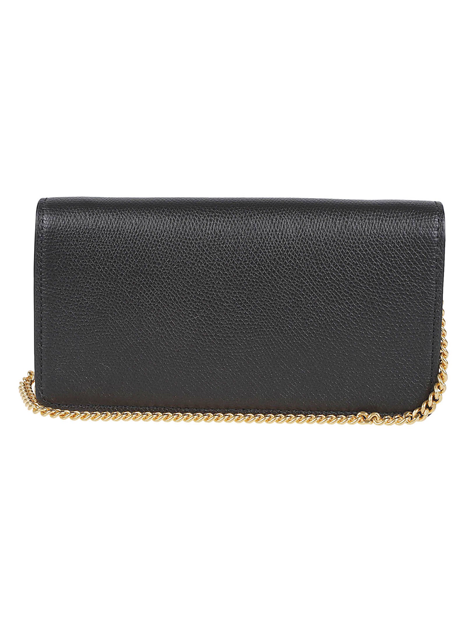 Textured Leather Wallet with VLogo Signature