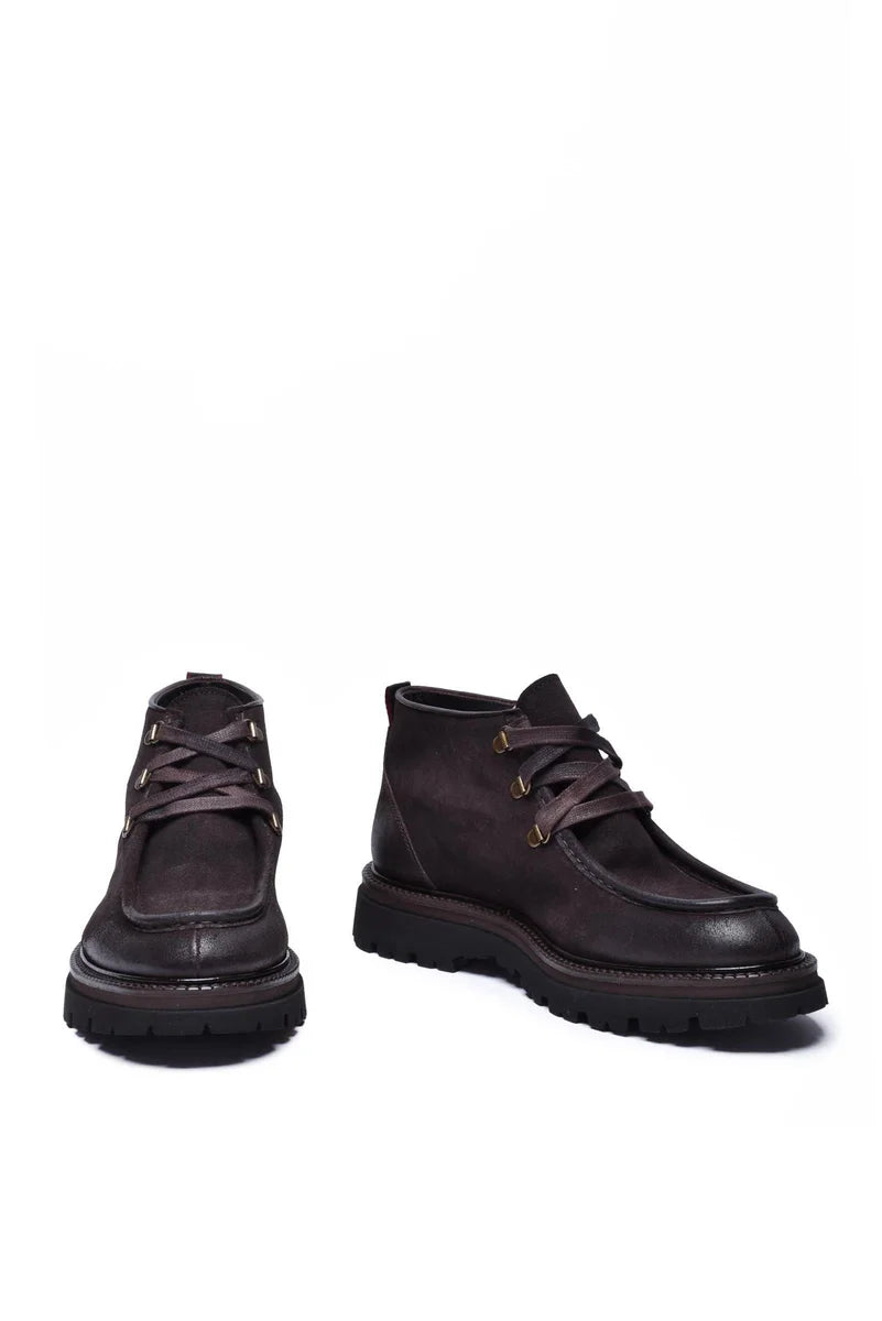 Suede Ankle Boot Brown - Brown