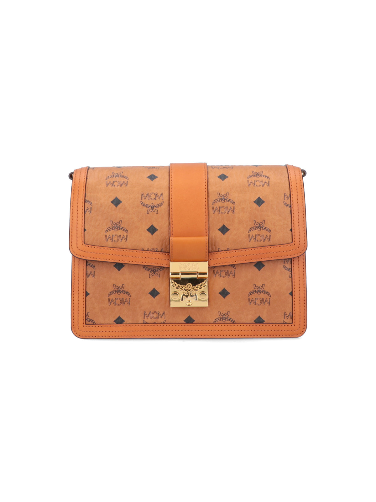 Brown Tracy Visetos Logo Shoulder Bag