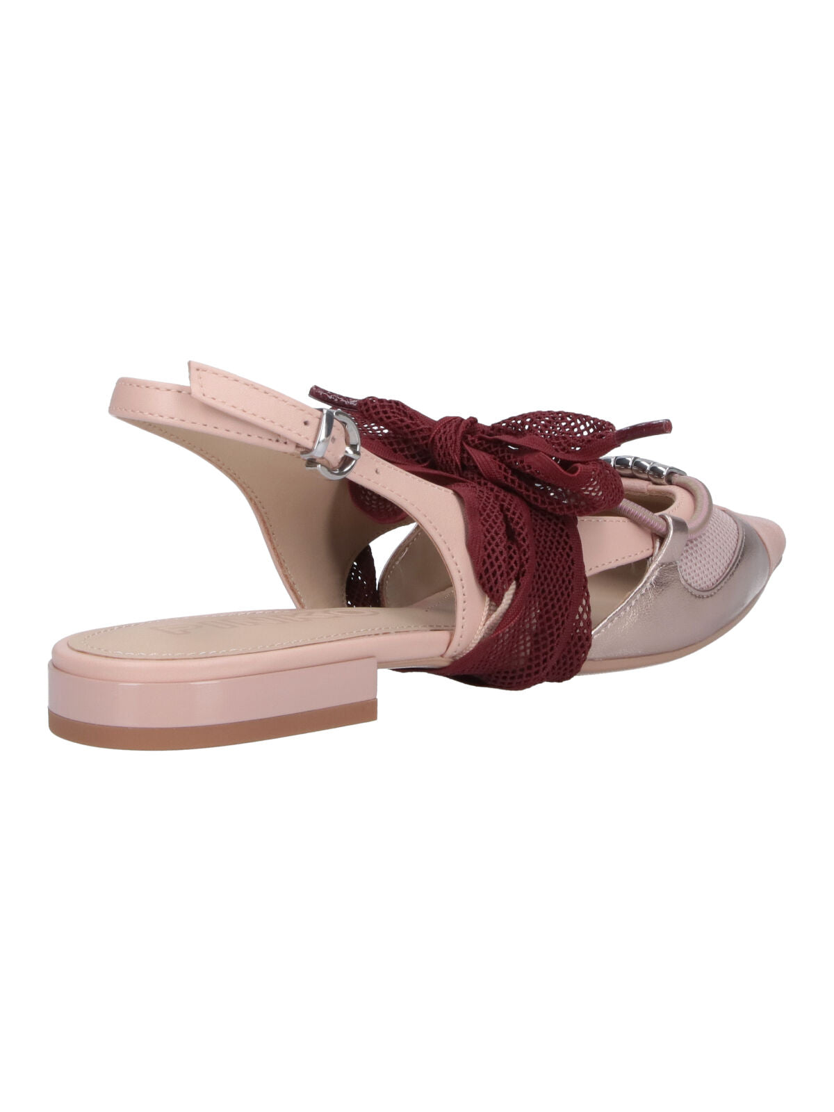 Pink Gianira Pointed Bow Slingback Ballerinas