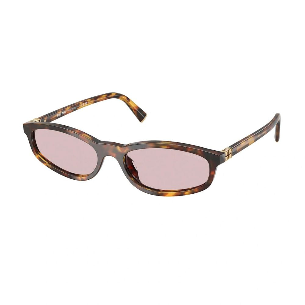 0Mu A06S Geometric Honey Havana Sunglasses