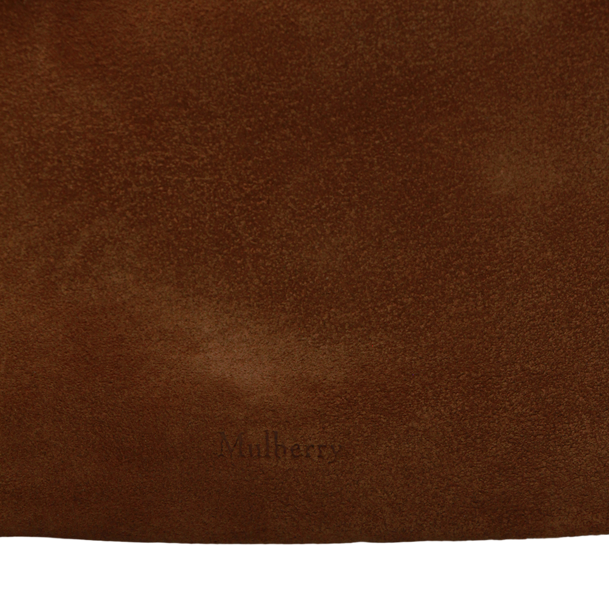 Crescent-Shaped Brown Suede Bag with Gold-Tone Clasp