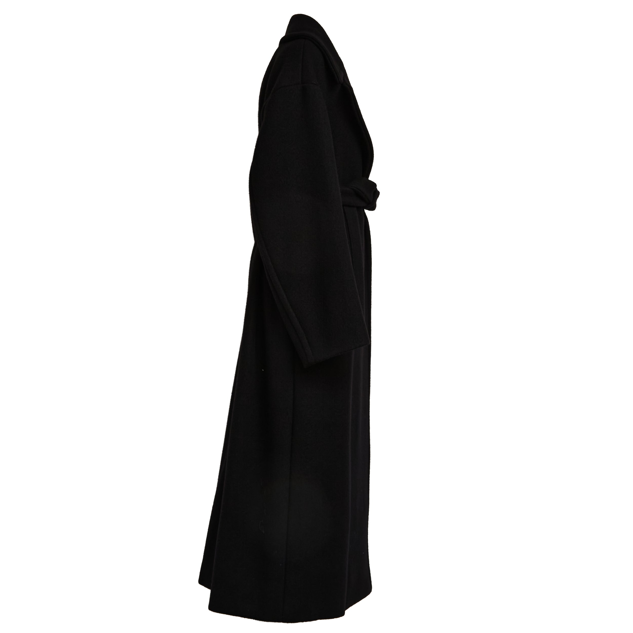 Long Zebra Coat with Belted Waist