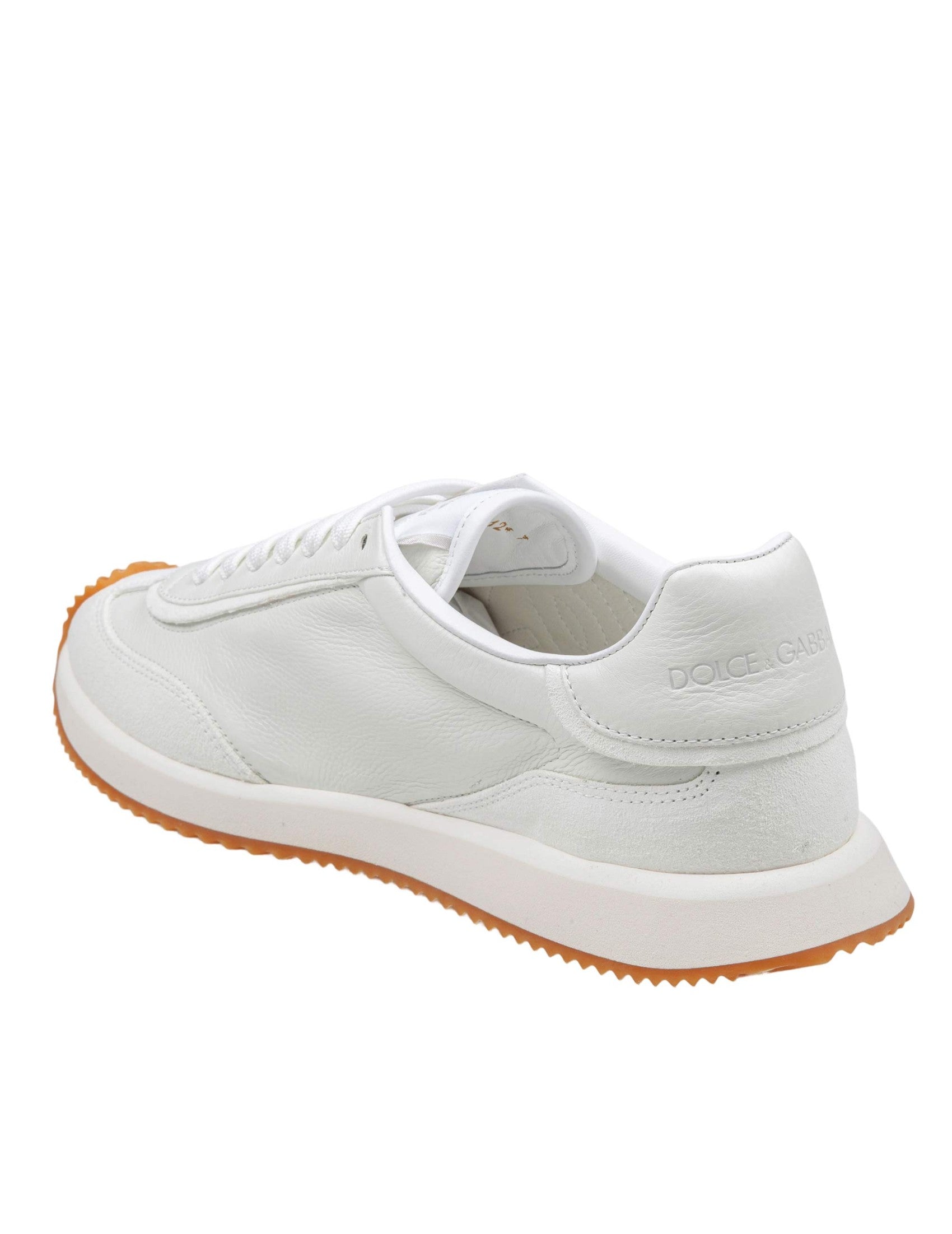 Leather And Suede Cushion Sneakers, White