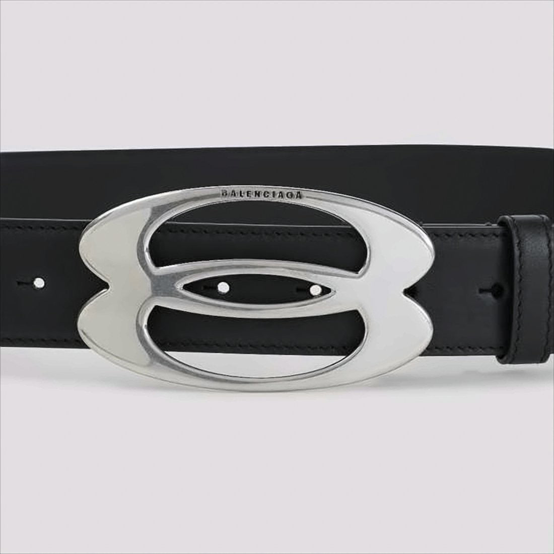 Calf Leather Belt With Double 'B' Buckle Detail