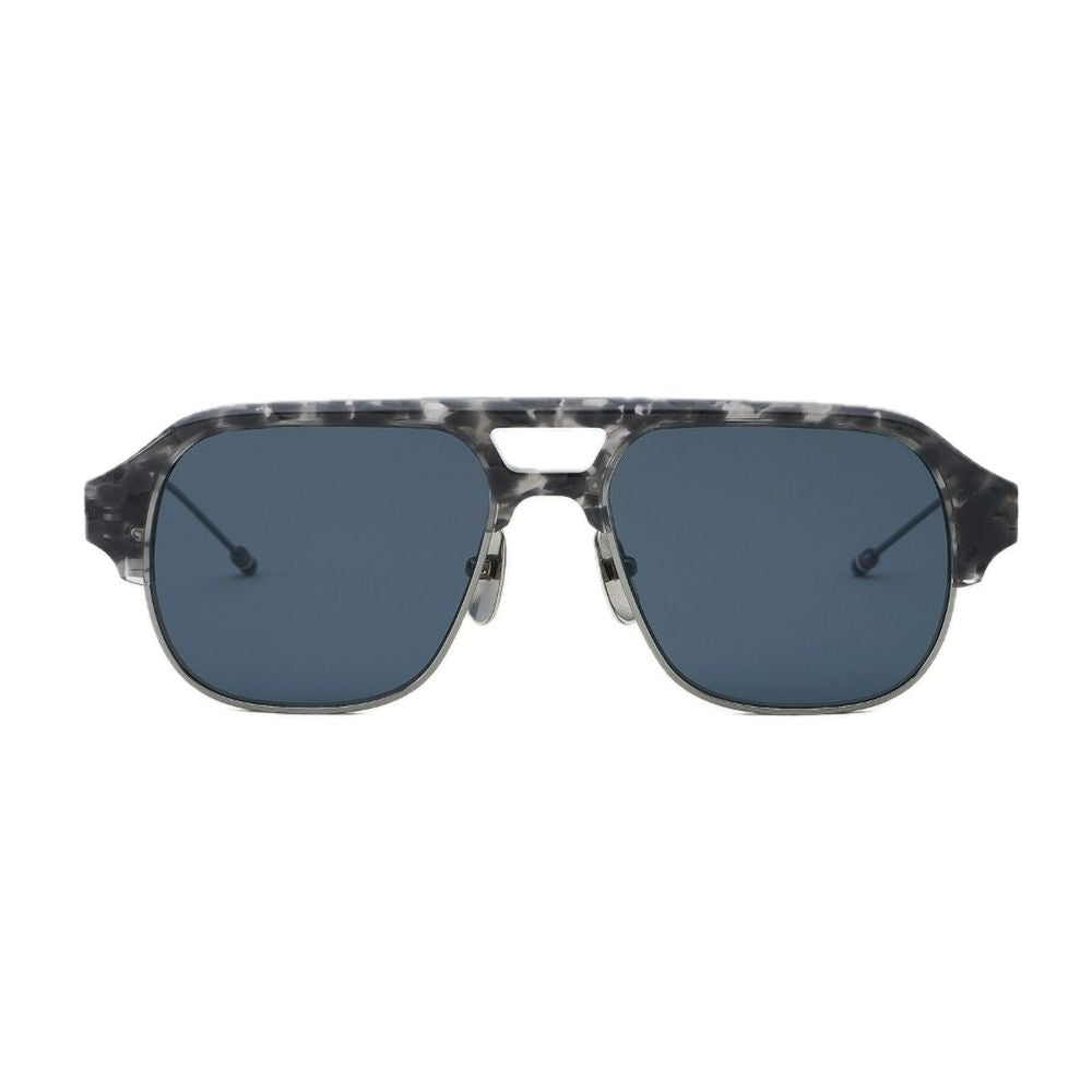 Squared Aviator Sunglasses In Grey Havana Acetate Ues954A - G0003