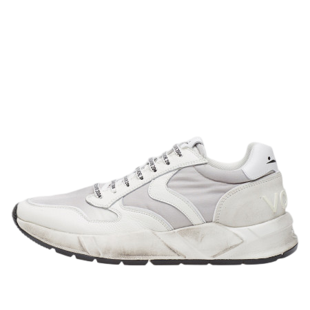 Tumbled Calfskin and Suede Sneakers