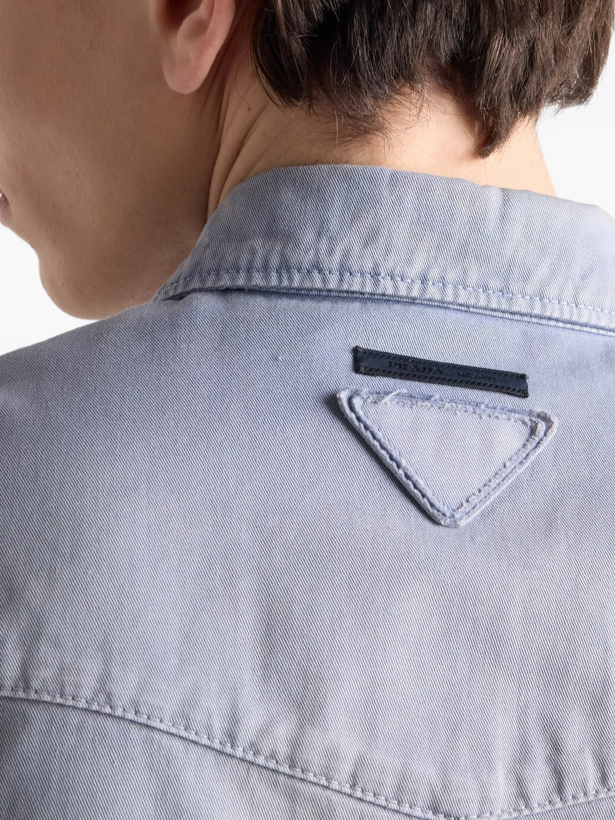 Light Blue Long-Sleeve Fabric Shirt