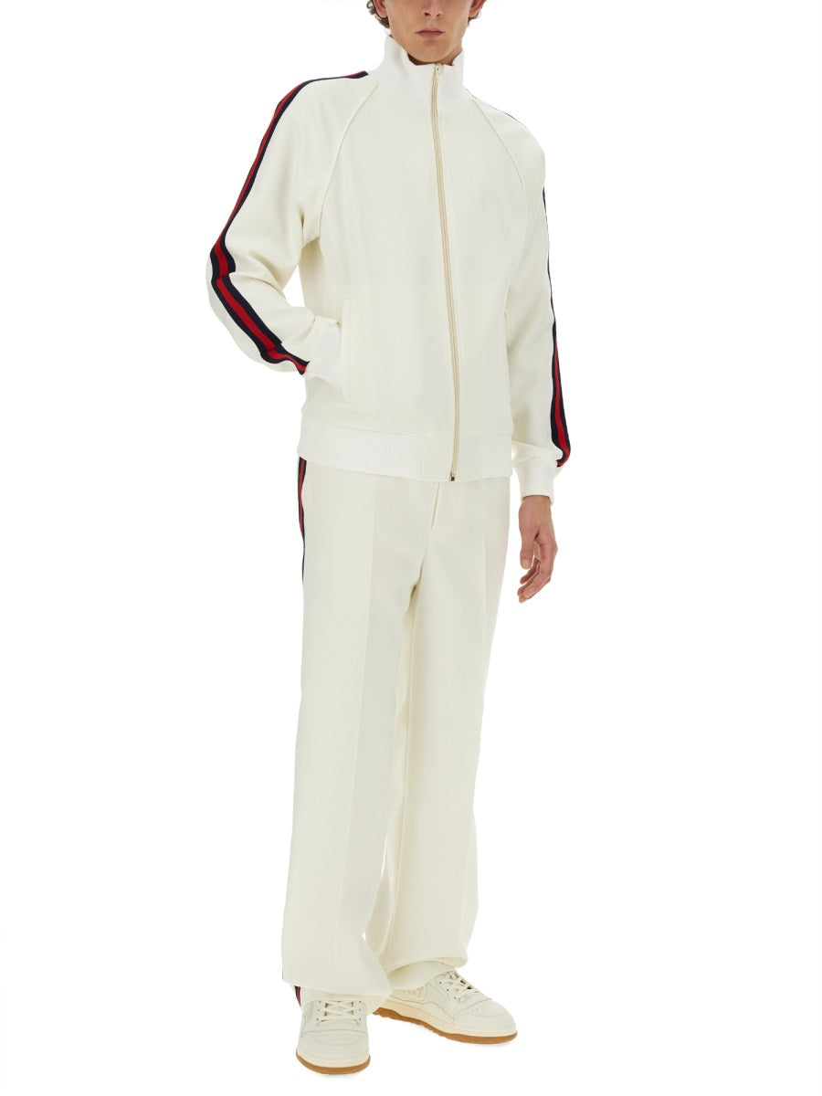 Zippered Jacket with High Collar in Streamlined Design