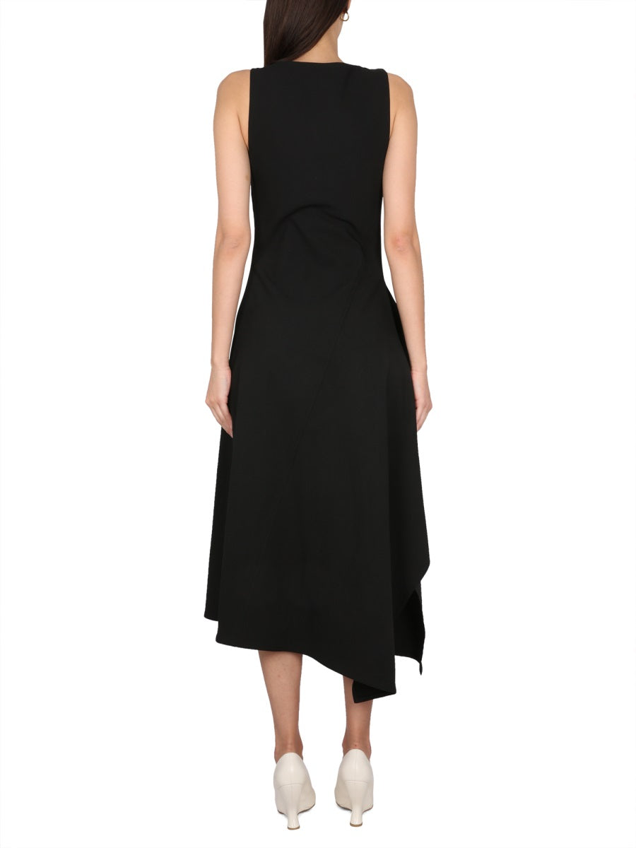 Asymmetrical Midi Dress with Unique Silhouette